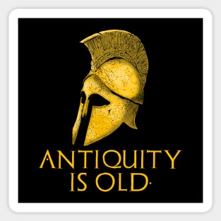 Antiquity Is Old - Ancient Greek Helmet Sticker